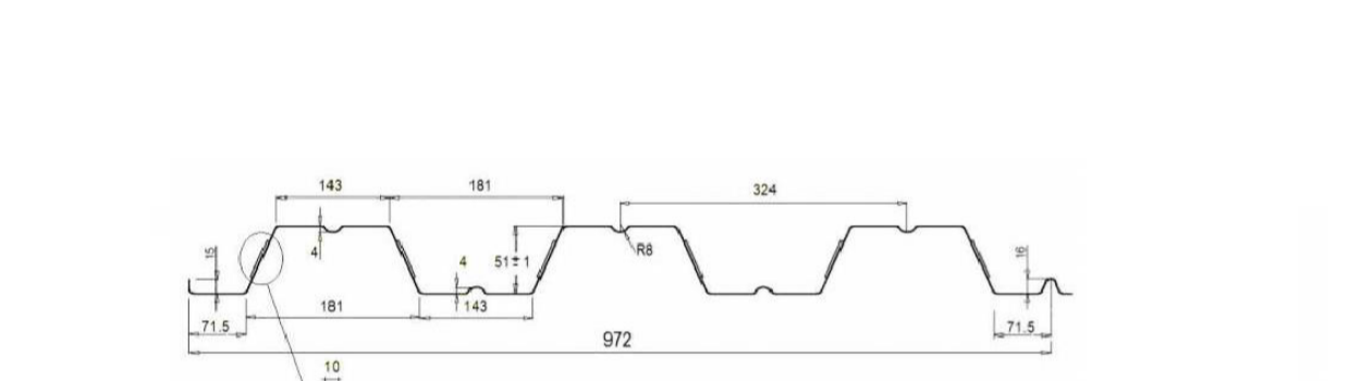 หน้าตัด Metal Deck รุ่น MD 50W